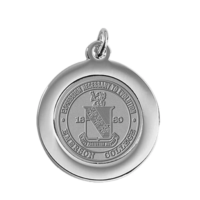 Silver Emerson College Lions Team Pendant