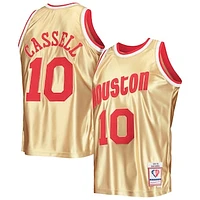 Men's Mitchell & Ness Sam Cassell Gold Houston Rockets 75th Anniversary 1993/94 Hardwood Classics Swingman Jersey