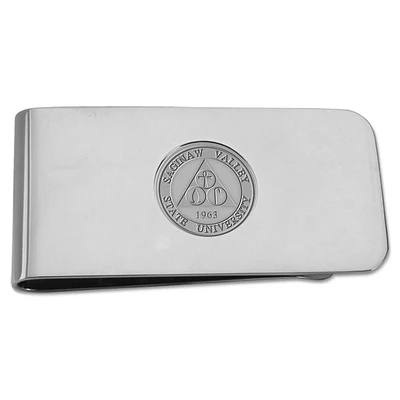 Silver Saginaw Valley State Cardinals Money Clip