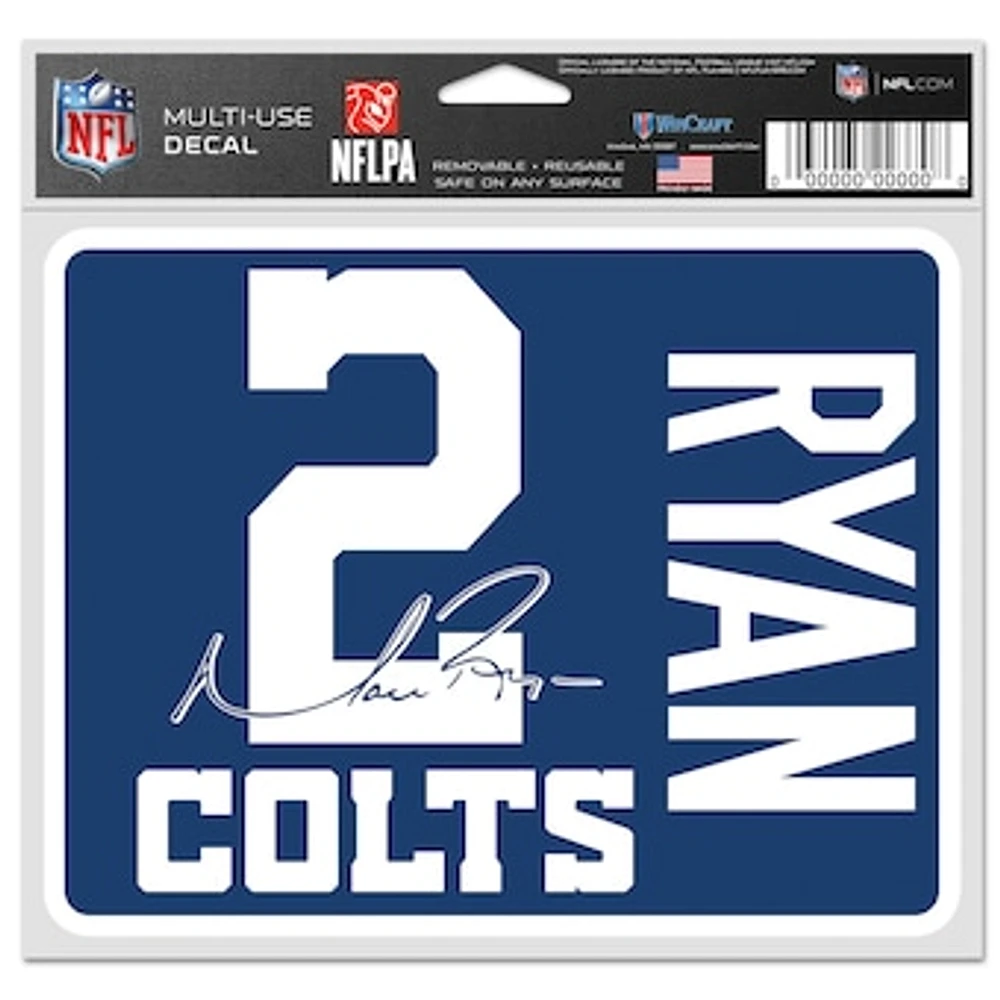 WinCraft Matt Ryan Indianapolis Colts 5.5'' x 5.75'' Multi-Use Player Decal