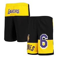 Youth LeBron James Black Los Angeles Lakers Pandemonium Name & Number Shorts