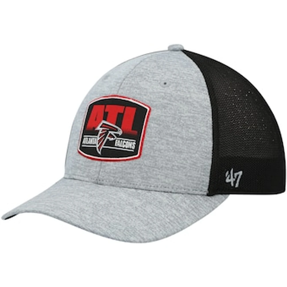 Men's '47 Heathered Gray/Black Atlanta Falcons Motivator Flex Hat