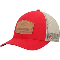 Men's '47 Red/Natural Tampa Bay Buccaneers Rawhide Trucker Adjustable Hat