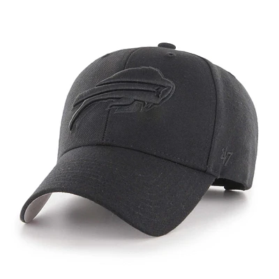 Men's '47 Black Buffalo Bills  Tonal MVP Adjustable Hat