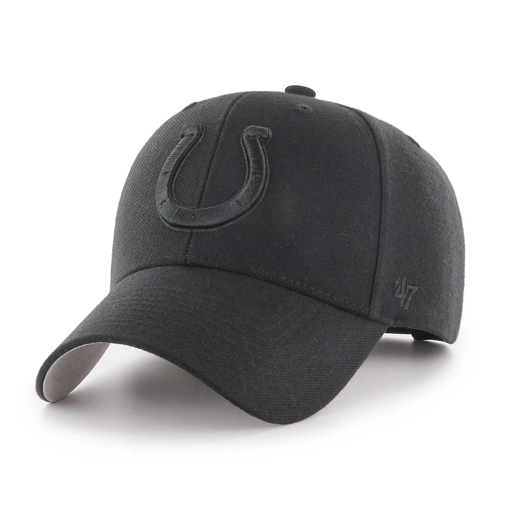 Men's '47 Black Indianapolis Colts  Tonal MVP Adjustable Hat