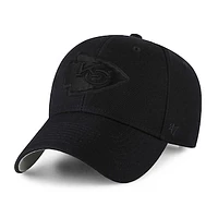 Men's '47 Black Kansas City Chiefs  Tonal MVP Adjustable Hat