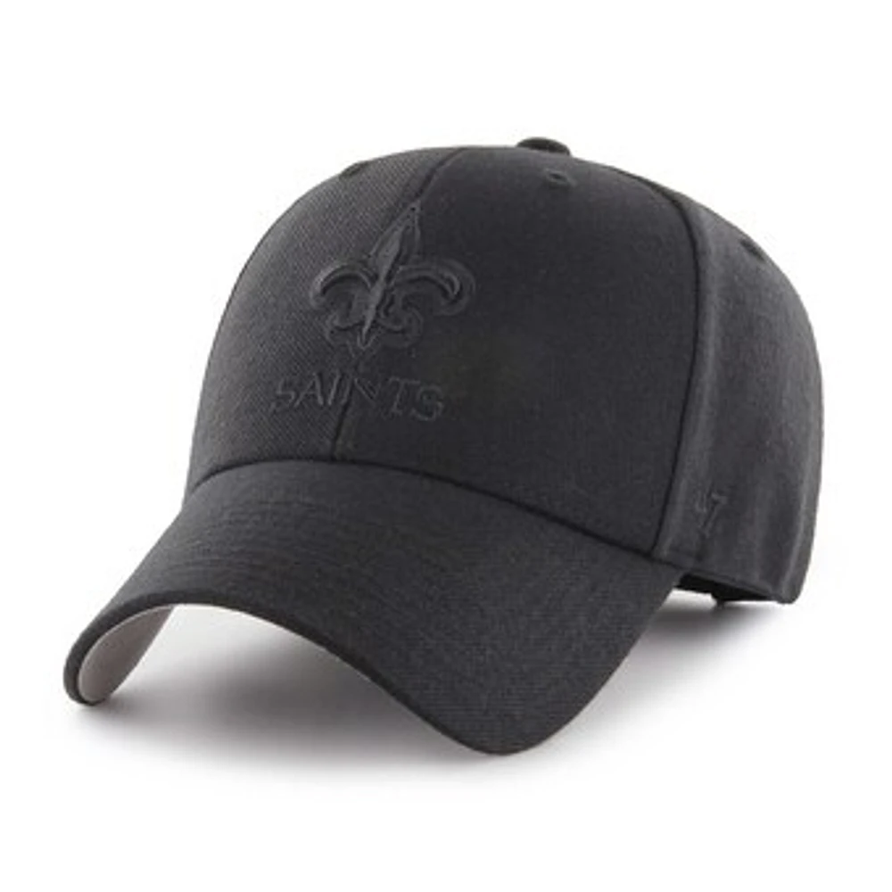 Men's '47 Black New Orleans Saints  Tonal MVP Adjustable Hat