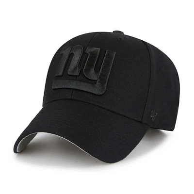 Men's '47 Black New York Giants  Tonal MVP Adjustable Hat