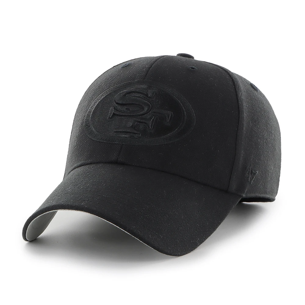 Men's '47 Black San Francisco 49ers  Tonal MVP Adjustable Hat