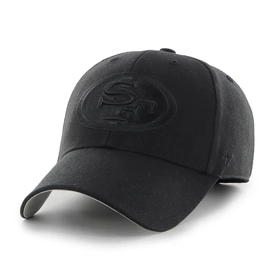 Men's '47 Black San Francisco 49ers  Tonal MVP Adjustable Hat