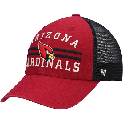 Men's '47 Cardinal/Black Arizona Cardinals Highpoint Trucker Clean Up Snapback Hat