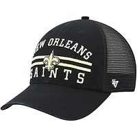 Men's '47 Black New Orleans Saints Highpoint Trucker Clean Up Snapback Hat