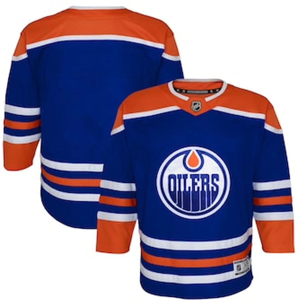 Youth Outerstuff Navy Edmonton Oilers Home Premier Blank - Jersey