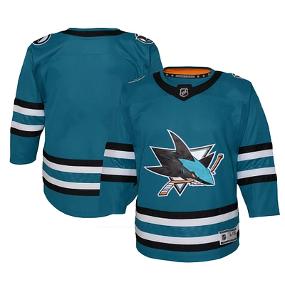 Youth Teal San Jose Sharks Home - Premier Jersey