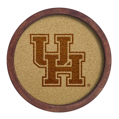 Houston Cougars 20.25'' Round Faux Barrel Framed Cork Board