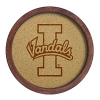 Idaho Vandals 20.25'' Round Faux Barrel Framed Cork Board