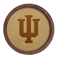 Indiana Hoosiers 20.25'' Round Faux Barrel Framed Cork Board