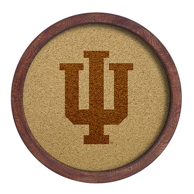 Indiana Hoosiers 20.25'' Round Faux Barrel Framed Cork Board