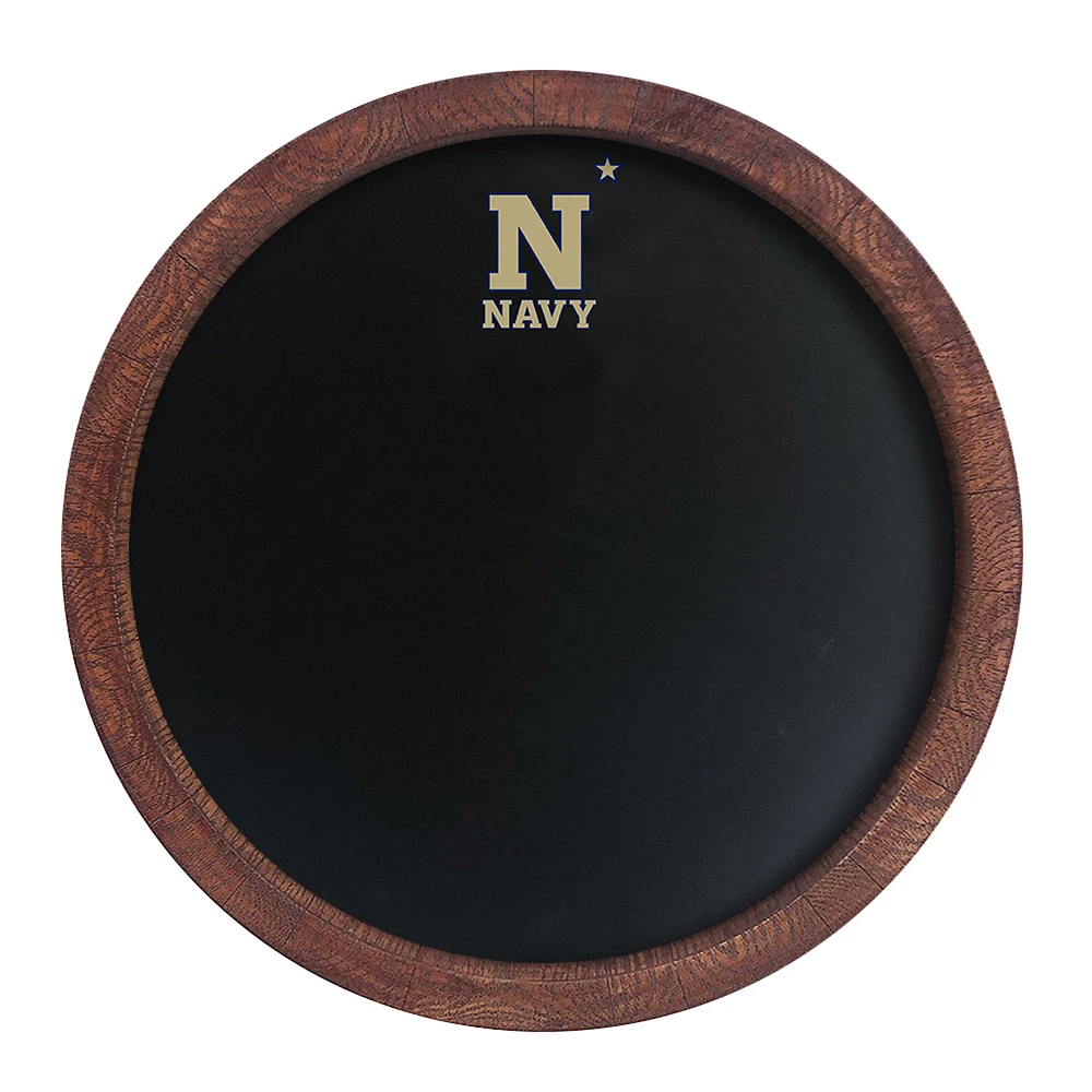 Navy Midshipmen 20.25'' Round Chalkboard Faux Barrel Top Logo Sign