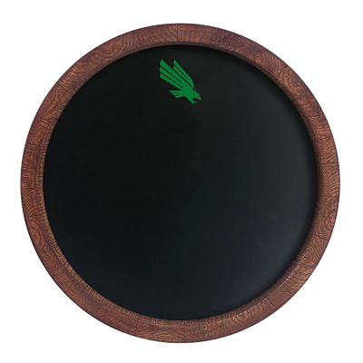North Texas Mean Green 20.25'' Round Chalkboard Faux Barrel Top Sign