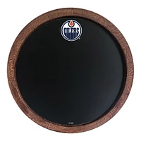 Edmonton Oilers 20.25'' Round Chalkboard Faux Barrel Top Sign