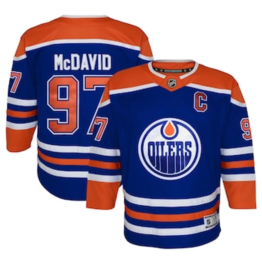 Youth Connor McDavid Royal Edmonton Oilers Home Premier Player Jersey