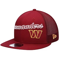 Men's New Era Burgundy Washington Commanders Lit Trucker 9FIFTY Snapback Hat