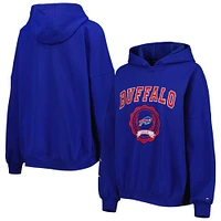 Women's Tommy Hilfiger Royal Buffalo Bills Becca Drop Shoulder Pullover Hoodie