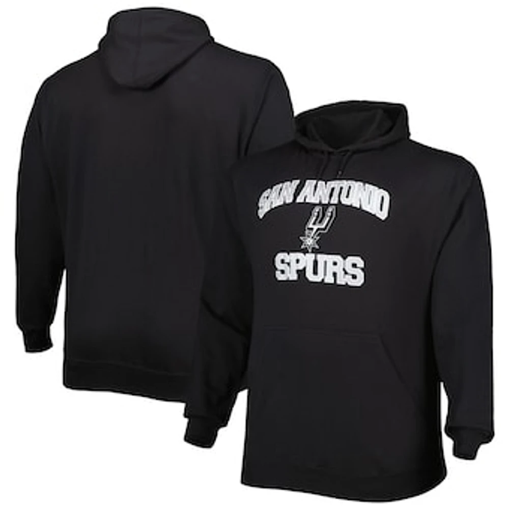 Men's Black San Antonio Spurs Big & Tall Heart Soul Pullover Hoodie