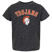 Youth Gameday Couture Leopard Virginia State Trojans All the Cheer T-Shirt