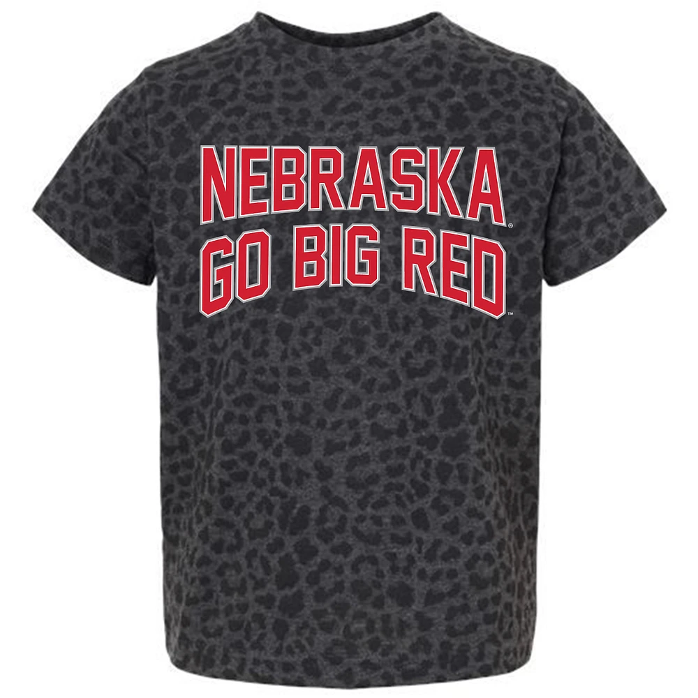 Youth Gameday Couture Leopard Nebraska Huskers Fan Favorite T-Shirt