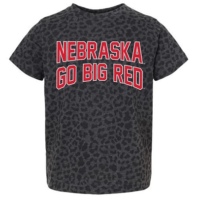 Youth Gameday Couture Leopard Nebraska Huskers Fan Favorite T-Shirt