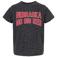 Youth Gameday Couture Leopard Nebraska Huskers Fan Favorite T-Shirt