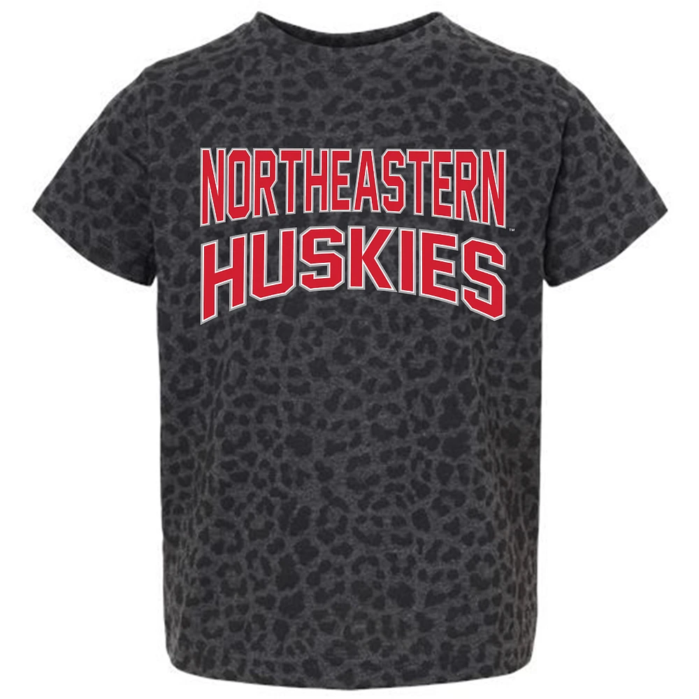 Youth Gameday Couture Leopard Northeastern Huskies Fan Favorite T-Shirt