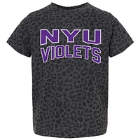Youth Gameday Couture Leopard NYU Violets Fan Favorite T-Shirt