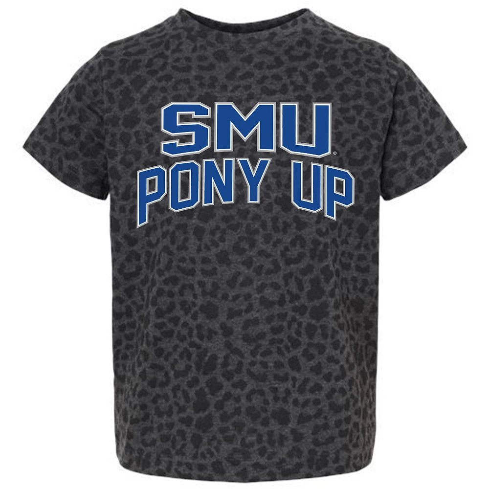 Youth Gameday Couture Leopard SMU Mustangs Fan Favorite T-Shirt