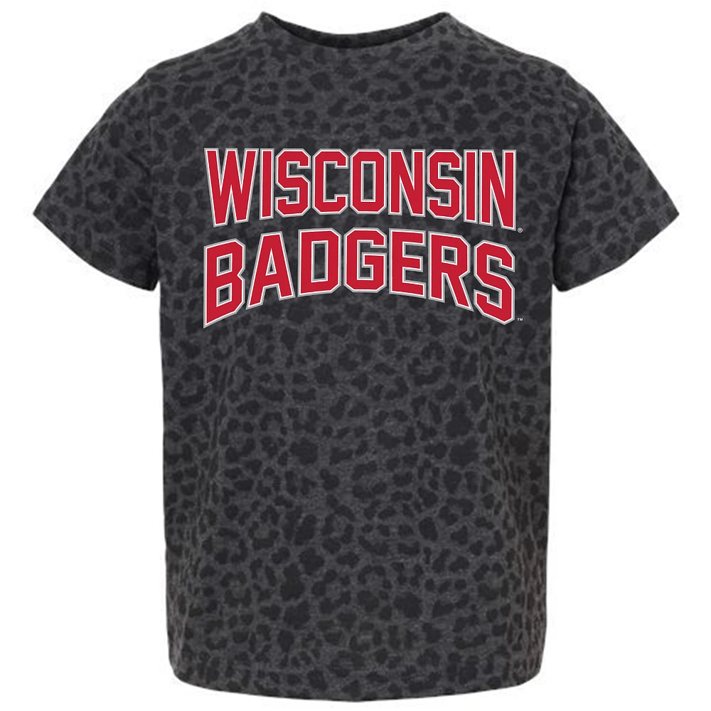 Youth Gameday Couture Leopard Wisconsin Badgers Fan Favorite T-Shirt