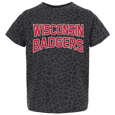 Youth Gameday Couture Leopard Wisconsin Badgers Fan Favorite T-Shirt