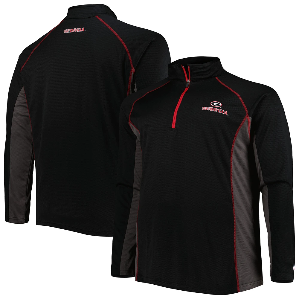 Men's Black Georgia Bulldogs Quarter-Zip Jacket