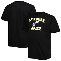 Men's Black Utah Jazz Big & Tall Heart Soul T-Shirt