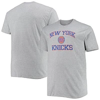 Men's Heathered Gray New York Knicks Big & Tall Heart & Soul T-Shirt