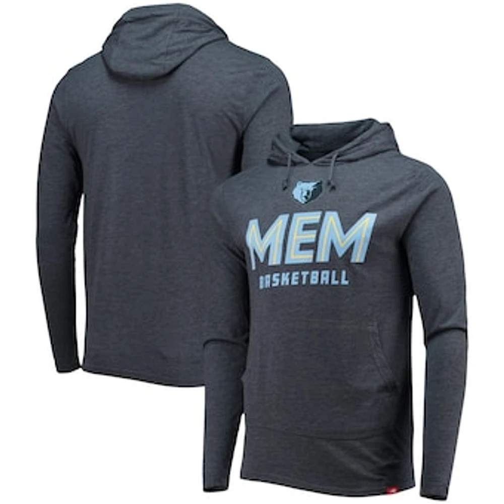 Men's Sportiqe Heathered Navy Memphis Grizzlies Practice Shoot Around Rowan Tri-Blend Pullover Hoodie