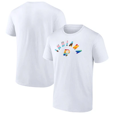 Men's White Indiana Pacers Pride T-Shirt