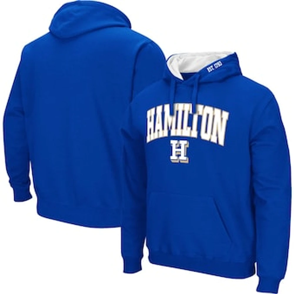 Men's Colosseum Royal Hamilton Continentals Arch & Logo 3.0 Pullover Hoodie