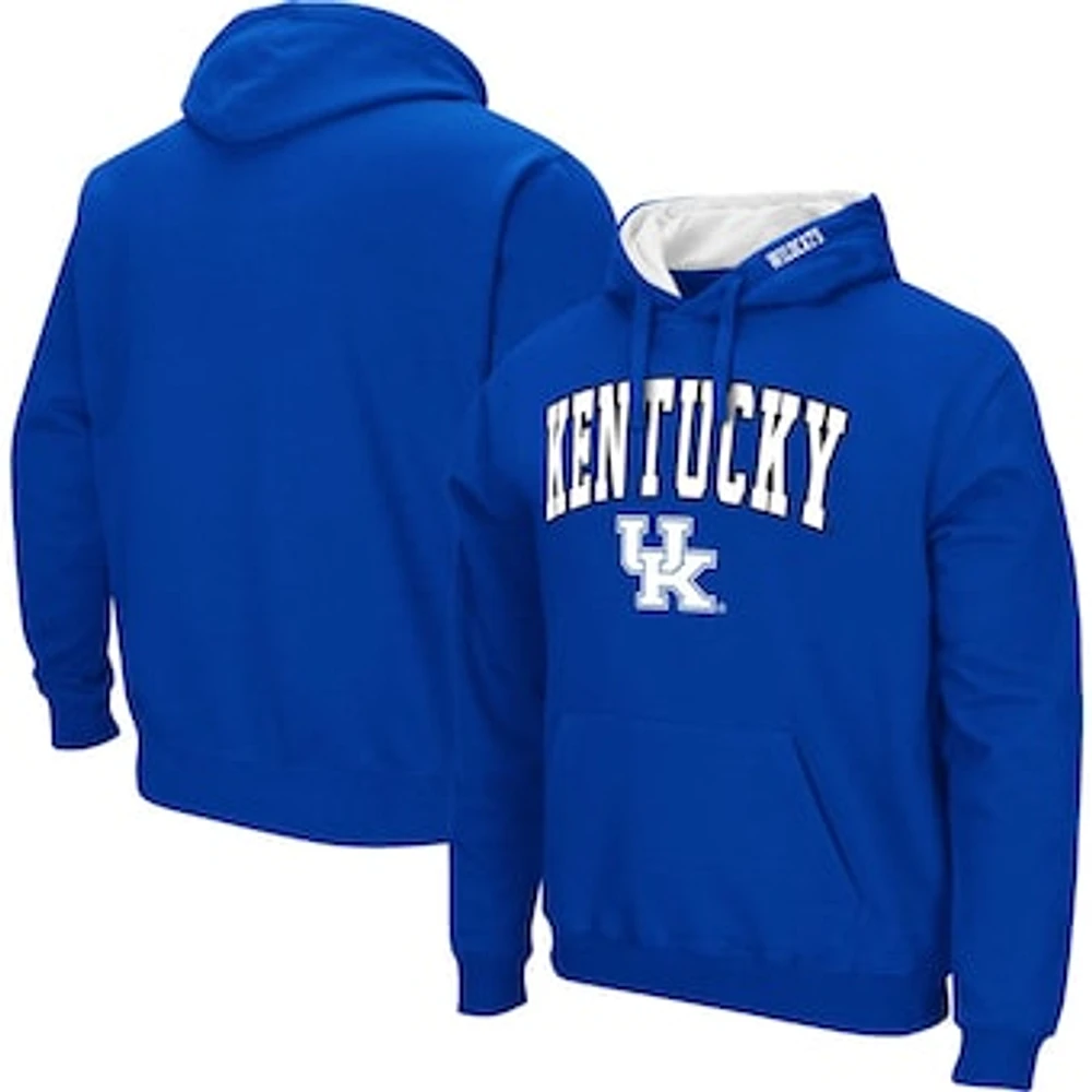 Men's Colosseum Royal Kentucky Wildcats Arch & Logo 3.0 Pullover Hoodie