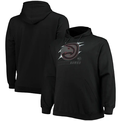 Men's Black Atlanta Hawks Big & Tall Pop Pullover Hoodie