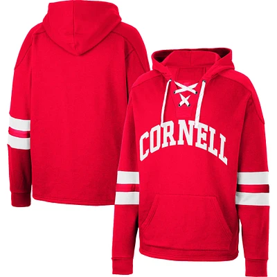 Men's Colosseum Red Cornell Big Lace-Up 4.0 Pullover Hoodie