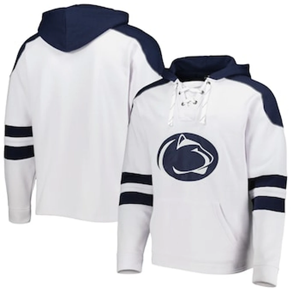 Men's Colosseum White Penn State Nittany Lions Lace-Up 4.0 Pullover Hoodie