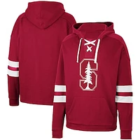 Men's Colosseum Cardinal Stanford Lace-Up 4.0 Pullover Hoodie