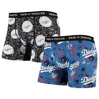 Men's Pair of Thieves Royal/Black Los Angeles Dodgers Super Fit 2-Pack Boxer Briefs Set